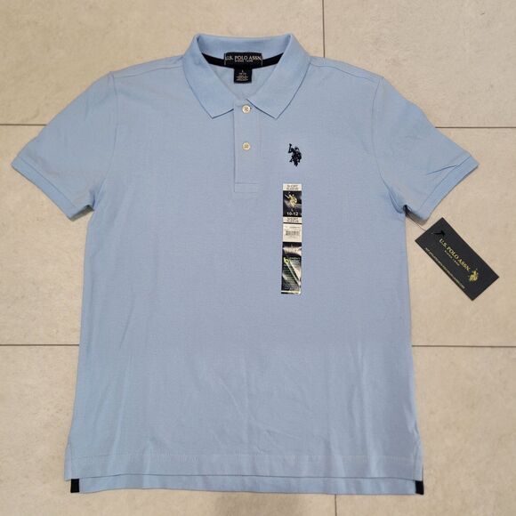 US Polo Assn. Other - U.S Polo Assn Polo Light Blue Shirt Boys XL 10-12 Short Sleeve NEW